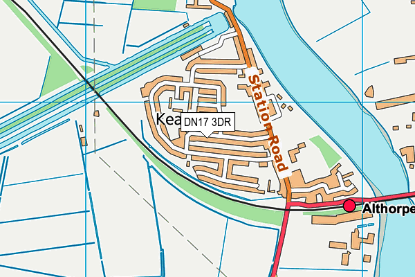 DN17 3DR map - OS VectorMap District (Ordnance Survey)