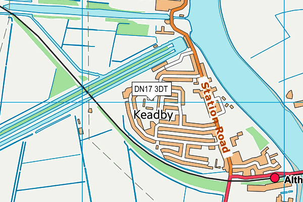 DN17 3DT map - OS VectorMap District (Ordnance Survey)