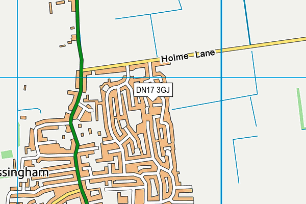 DN17 3GJ map - OS VectorMap District (Ordnance Survey)