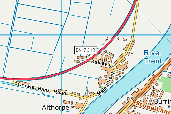 DN17 3HR map - OS VectorMap District (Ordnance Survey)
