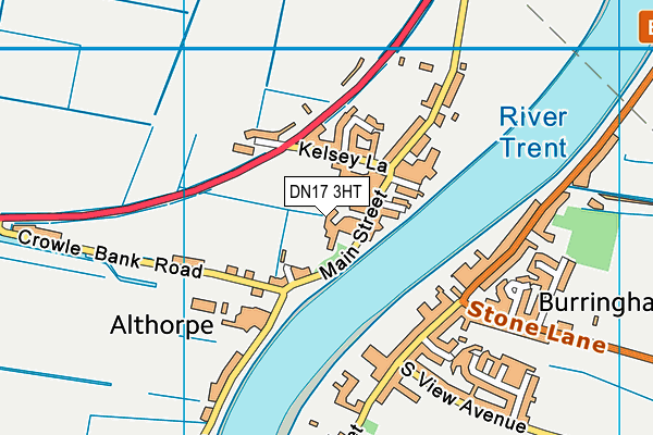 Althorpe Playing Field map (DN17 3HT) - OS VectorMap District (Ordnance Survey)
