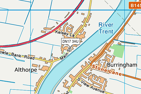 DN17 3HU map - OS VectorMap District (Ordnance Survey)