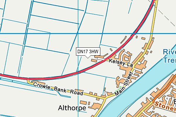 DN17 3HW map - OS VectorMap District (Ordnance Survey)