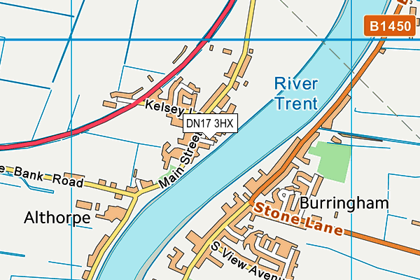 DN17 3HX map - OS VectorMap District (Ordnance Survey)