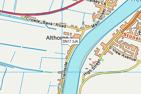 DN17 3JA map - OS VectorMap District (Ordnance Survey)