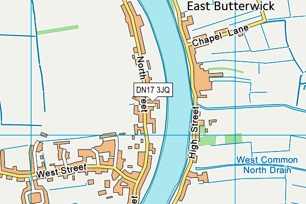 DN17 3JQ map - OS VectorMap District (Ordnance Survey)