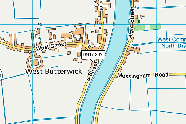 DN17 3JY map - OS VectorMap District (Ordnance Survey)