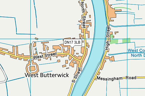 West Butterwick C of E Primary School map (DN17 3LB) - OS VectorMap District (Ordnance Survey)
