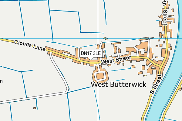 DN17 3LE map - OS VectorMap District (Ordnance Survey)