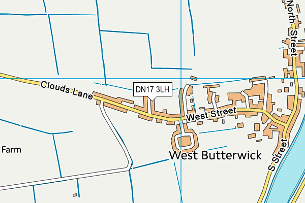 DN17 3LH map - OS VectorMap District (Ordnance Survey)