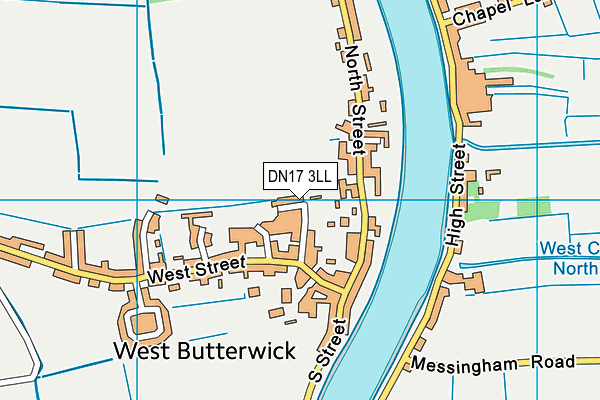 DN17 3LL map - OS VectorMap District (Ordnance Survey)
