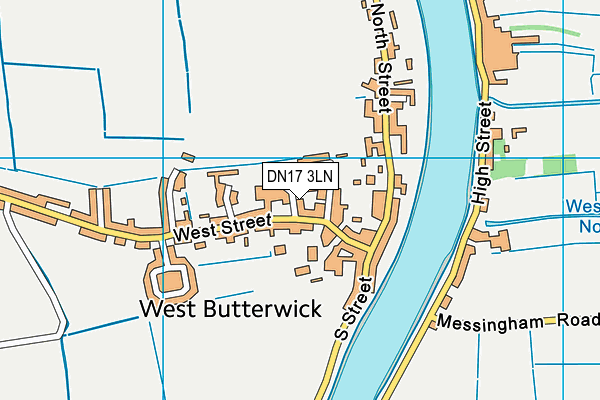 DN17 3LN map - OS VectorMap District (Ordnance Survey)