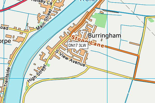 DN17 3LW map - OS VectorMap District (Ordnance Survey)