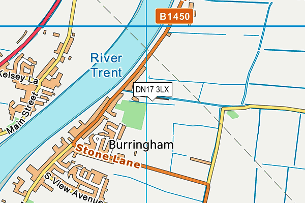 DN17 3LX map - OS VectorMap District (Ordnance Survey)