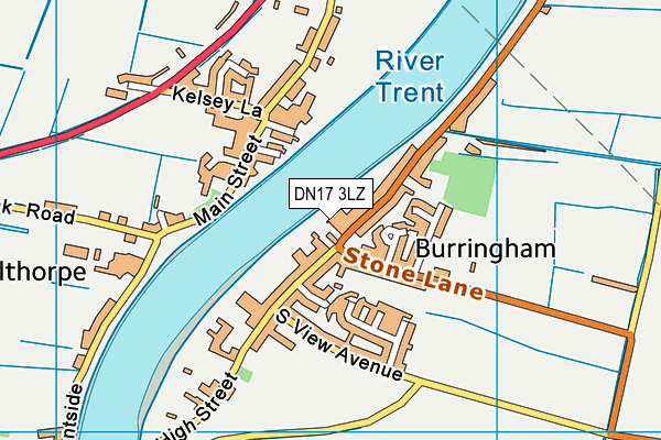 DN17 3LZ map - OS VectorMap District (Ordnance Survey)