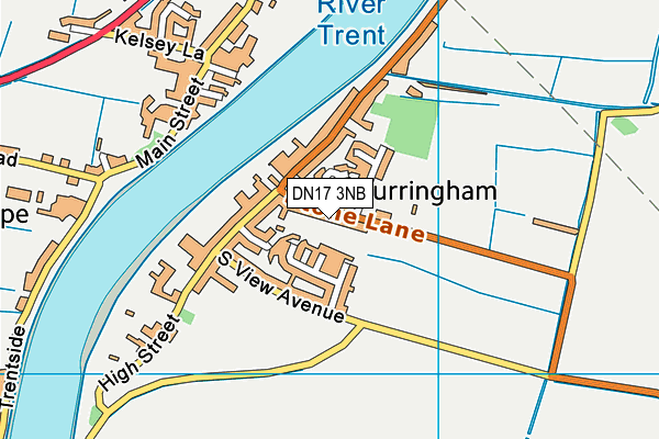 DN17 3NB map - OS VectorMap District (Ordnance Survey)