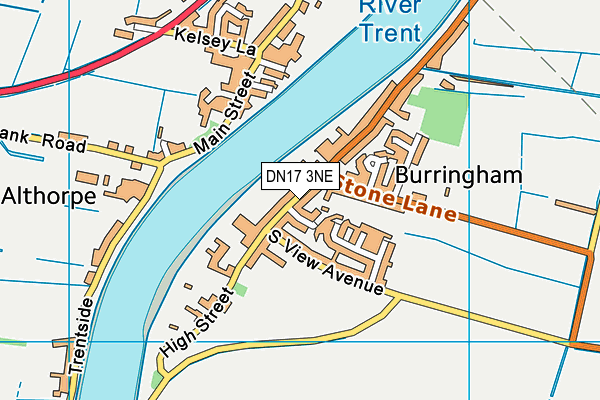 DN17 3NE map - OS VectorMap District (Ordnance Survey)