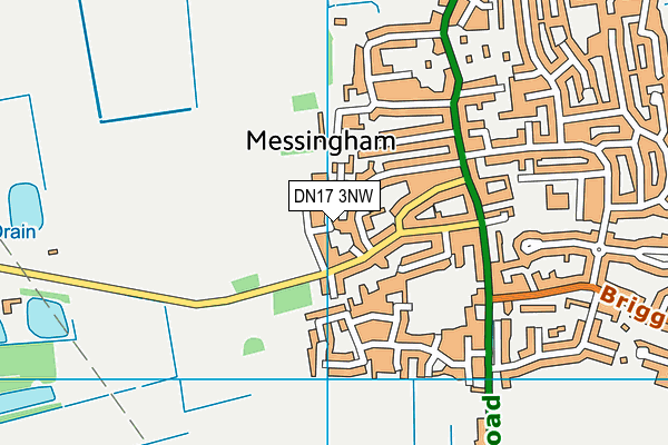 DN17 3NW map - OS VectorMap District (Ordnance Survey)