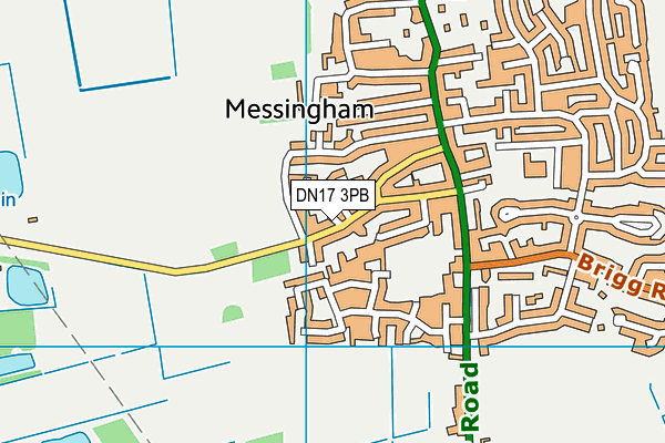 DN17 3PB map - OS VectorMap District (Ordnance Survey)