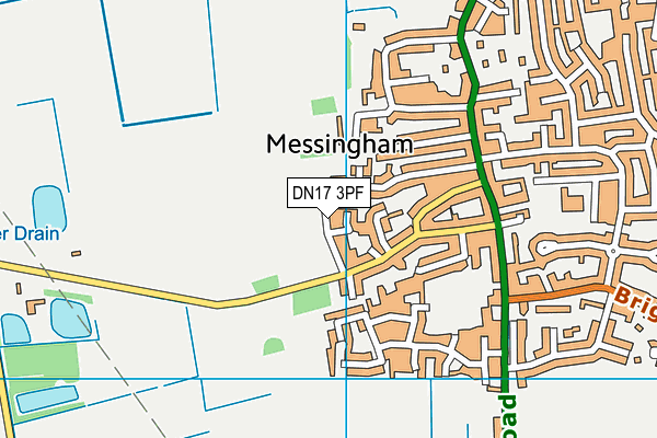 DN17 3PF map - OS VectorMap District (Ordnance Survey)