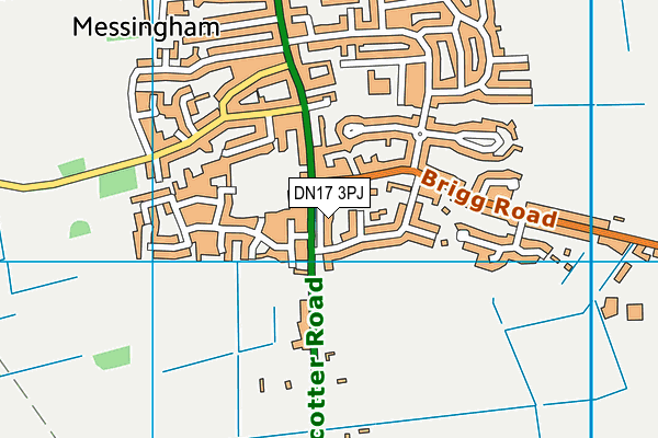 DN17 3PJ map - OS VectorMap District (Ordnance Survey)