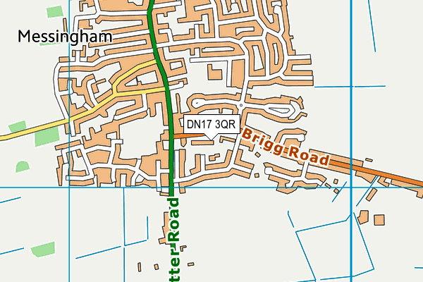 DN17 3QR map - OS VectorMap District (Ordnance Survey)