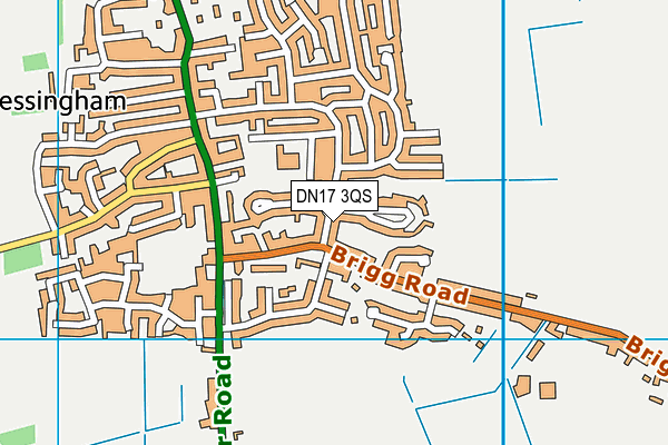 DN17 3QS map - OS VectorMap District (Ordnance Survey)