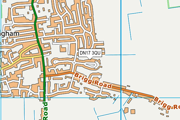 DN17 3QU map - OS VectorMap District (Ordnance Survey)