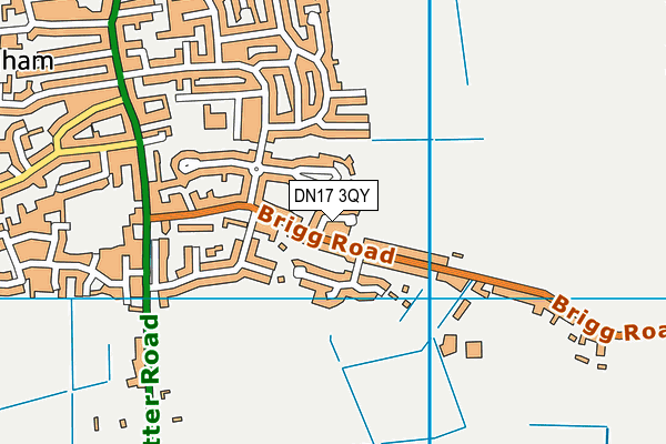 DN17 3QY map - OS VectorMap District (Ordnance Survey)