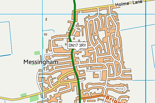 DN17 3RY map - OS VectorMap District (Ordnance Survey)