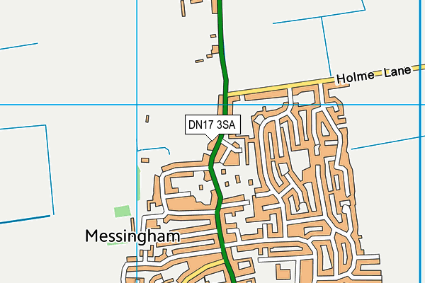 Messingham Recreation Ground map (DN17 3SA) - OS VectorMap District (Ordnance Survey)