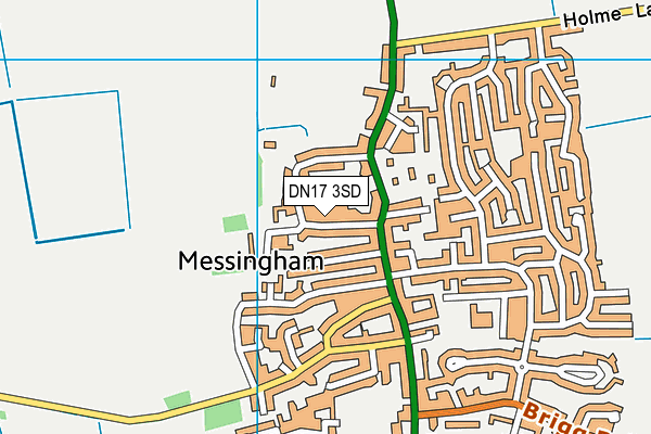 DN17 3SD map - OS VectorMap District (Ordnance Survey)