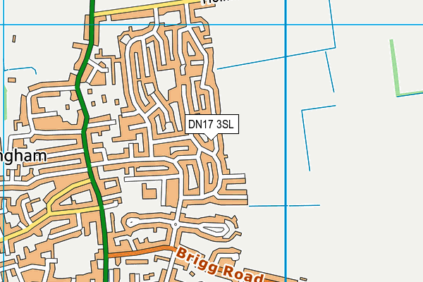 DN17 3SL map - OS VectorMap District (Ordnance Survey)