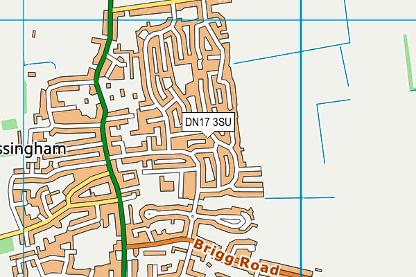 DN17 3SU map - OS VectorMap District (Ordnance Survey)