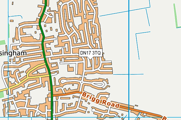DN17 3TQ map - OS VectorMap District (Ordnance Survey)