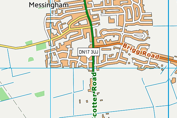 DN17 3UJ map - OS VectorMap District (Ordnance Survey)