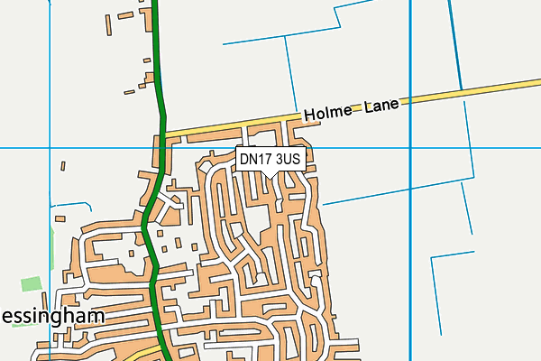 DN17 3US map - OS VectorMap District (Ordnance Survey)