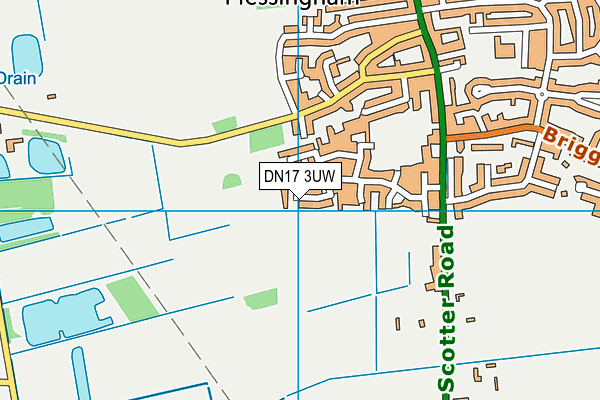DN17 3UW map - OS VectorMap District (Ordnance Survey)