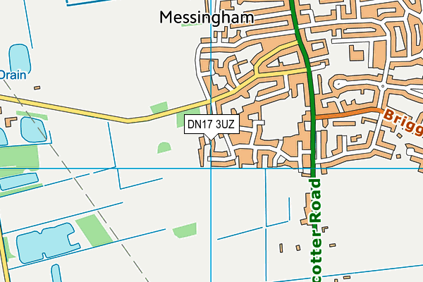 DN17 3UZ map - OS VectorMap District (Ordnance Survey)