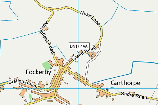 DN17 4AA map - OS VectorMap District (Ordnance Survey)