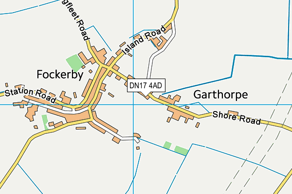 Garthorpe And Fockerby Playing Field map (DN17 4AD) - OS VectorMap District (Ordnance Survey)