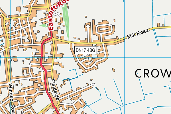 DN17 4BG map - OS VectorMap District (Ordnance Survey)