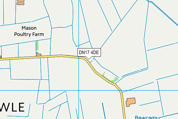 DN17 4DE map - OS VectorMap District (Ordnance Survey)