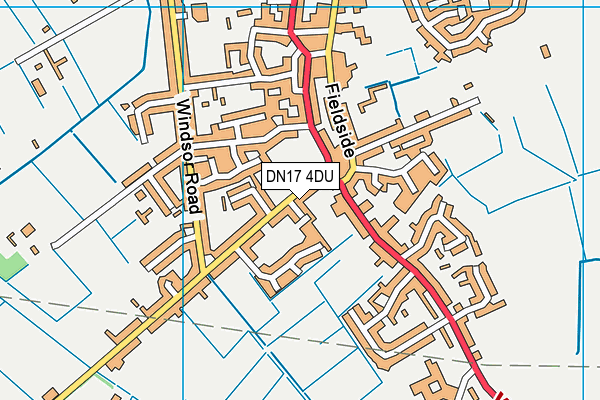 DN17 4DU map - OS VectorMap District (Ordnance Survey)