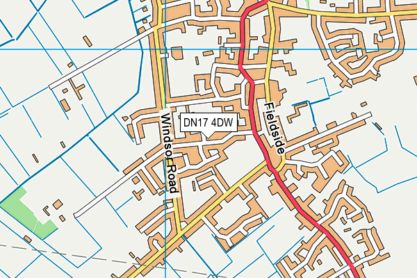 DN17 4DW map - OS VectorMap District (Ordnance Survey)