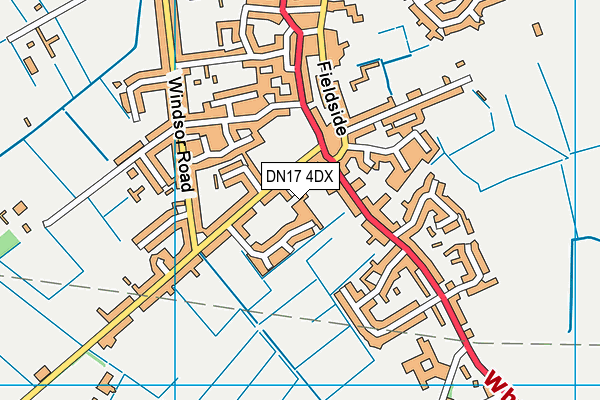 DN17 4DX map - OS VectorMap District (Ordnance Survey)