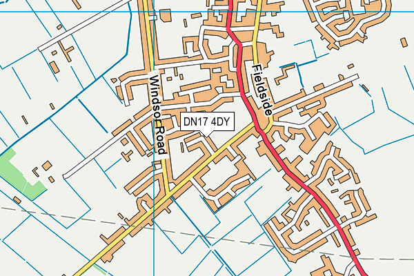 DN17 4DY map - OS VectorMap District (Ordnance Survey)