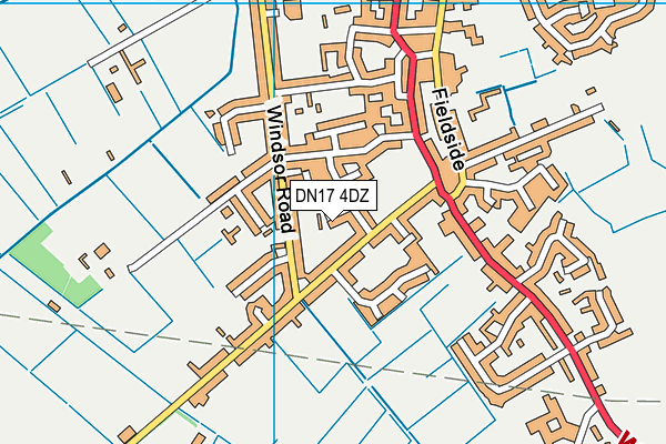 DN17 4DZ map - OS VectorMap District (Ordnance Survey)