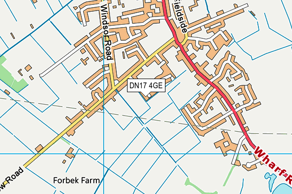 DN17 4GE map - OS VectorMap District (Ordnance Survey)