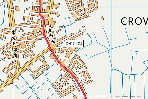 DN17 4GJ map - OS VectorMap District (Ordnance Survey)